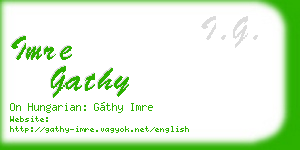 imre gathy business card